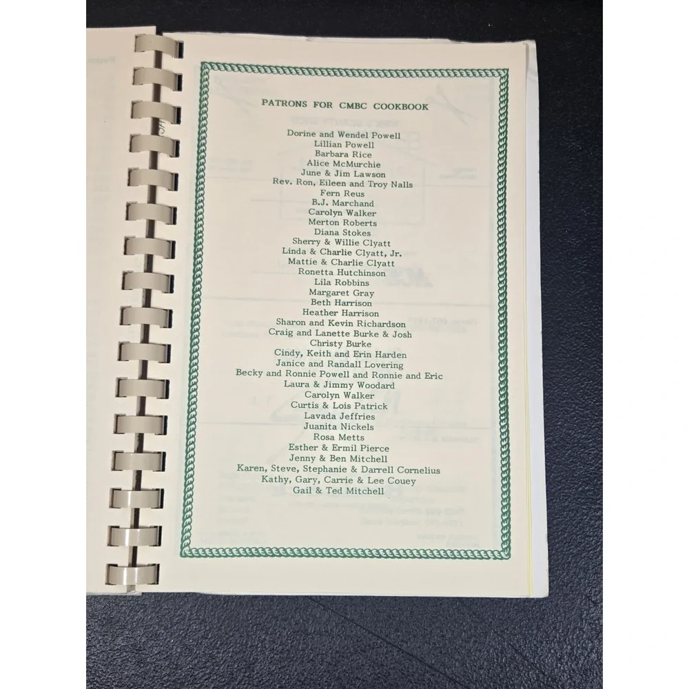 Christ Memorial Baptist Church Cookbook Lakeland, FL‎ 1992 Spiral Vintage